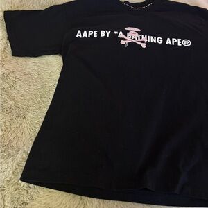 AAPE by A Bathing Ape Black Graphic Tee